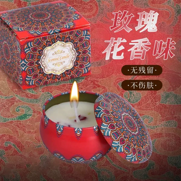 Floral candle contains rose