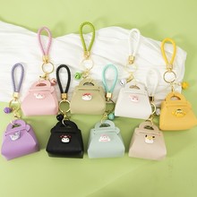 儿童三丽鸥糖果色零钱包钥匙包挂件抓娃娃小礼品机皮革钥匙扣批发