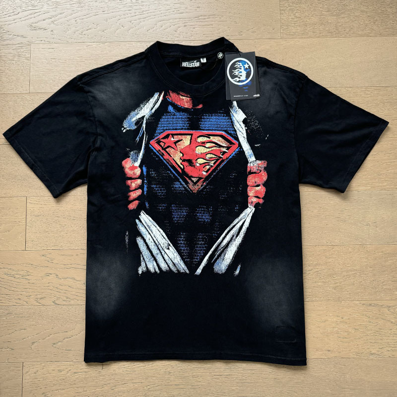 新型美潮Hの星シリーズプリント双紗純綿カジュアル男女夏カジュアルゆったり半袖tシャツ|undefined