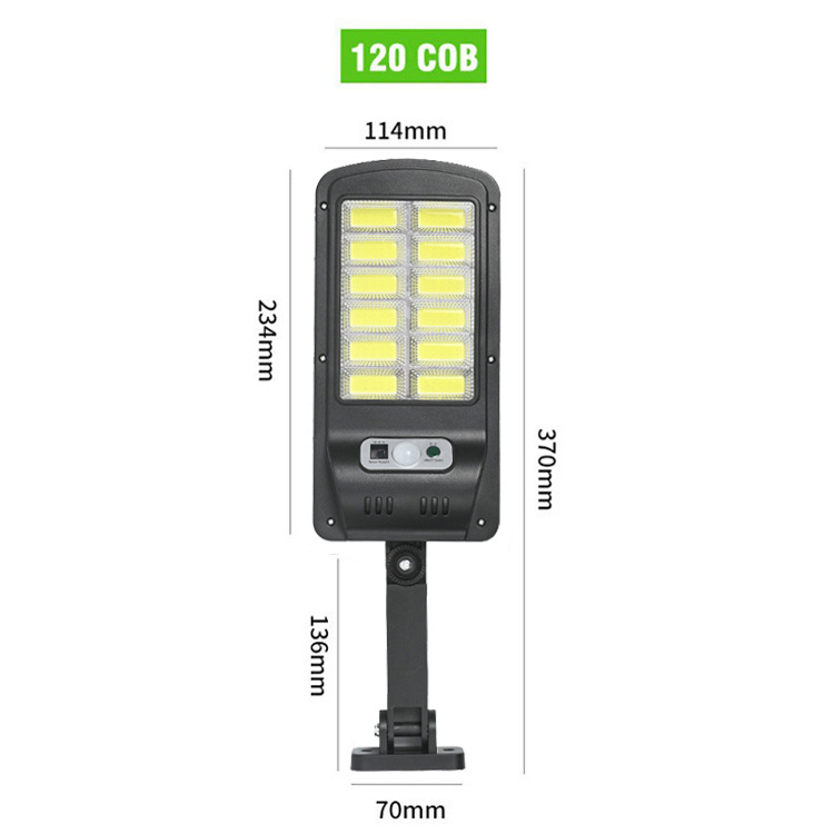 Lámpara solar del cuerpo humano del hogar Lámpara de jardín Lámpara de pared exterior con control remoto Iluminación exterior Lámpara led de calle integrada