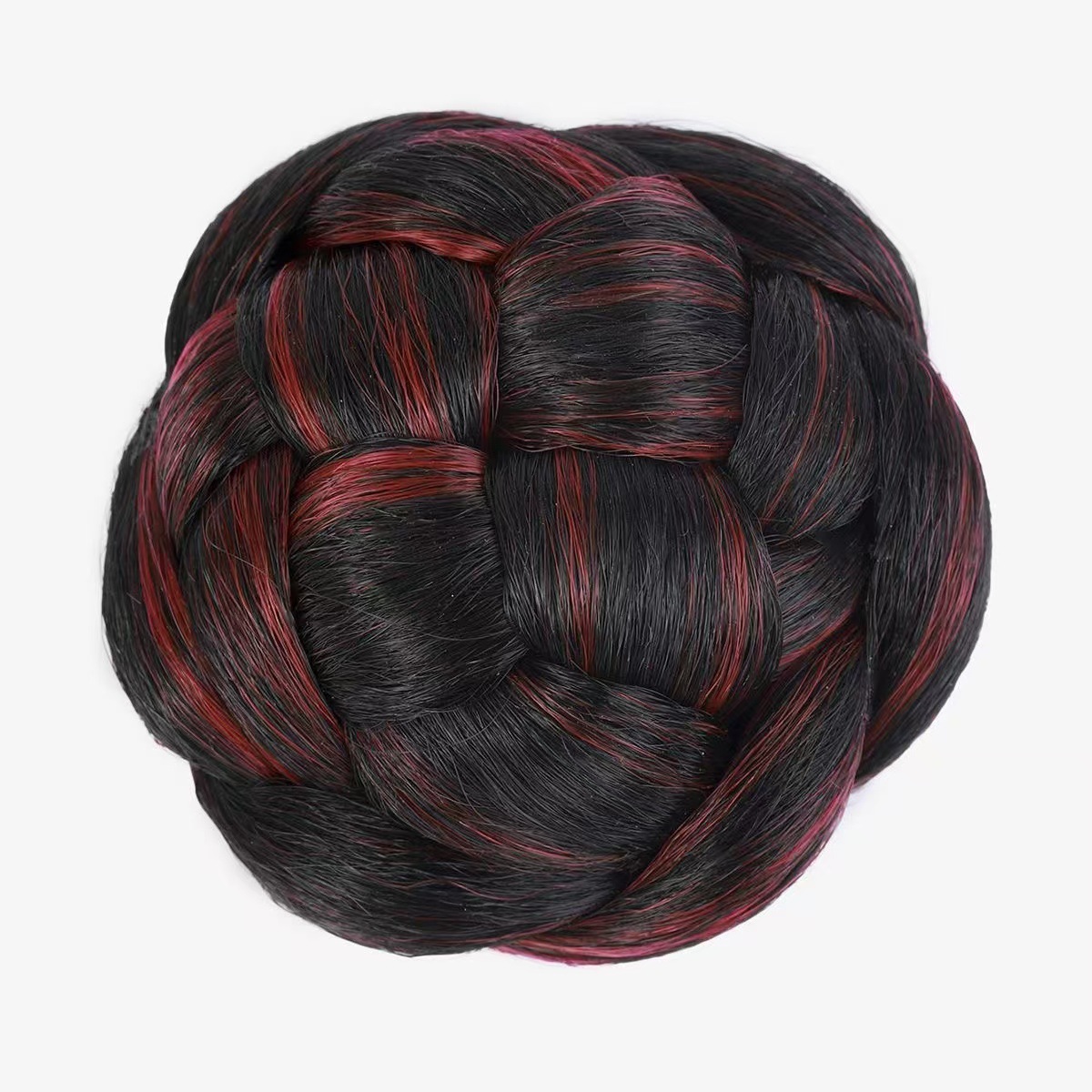 Bolsa de pelucas de moda antigua, estilo chino, pelucas de pelo, pelucas de pelo, bolsas de pelo, brote de flores, tocado de pelo aleatorio