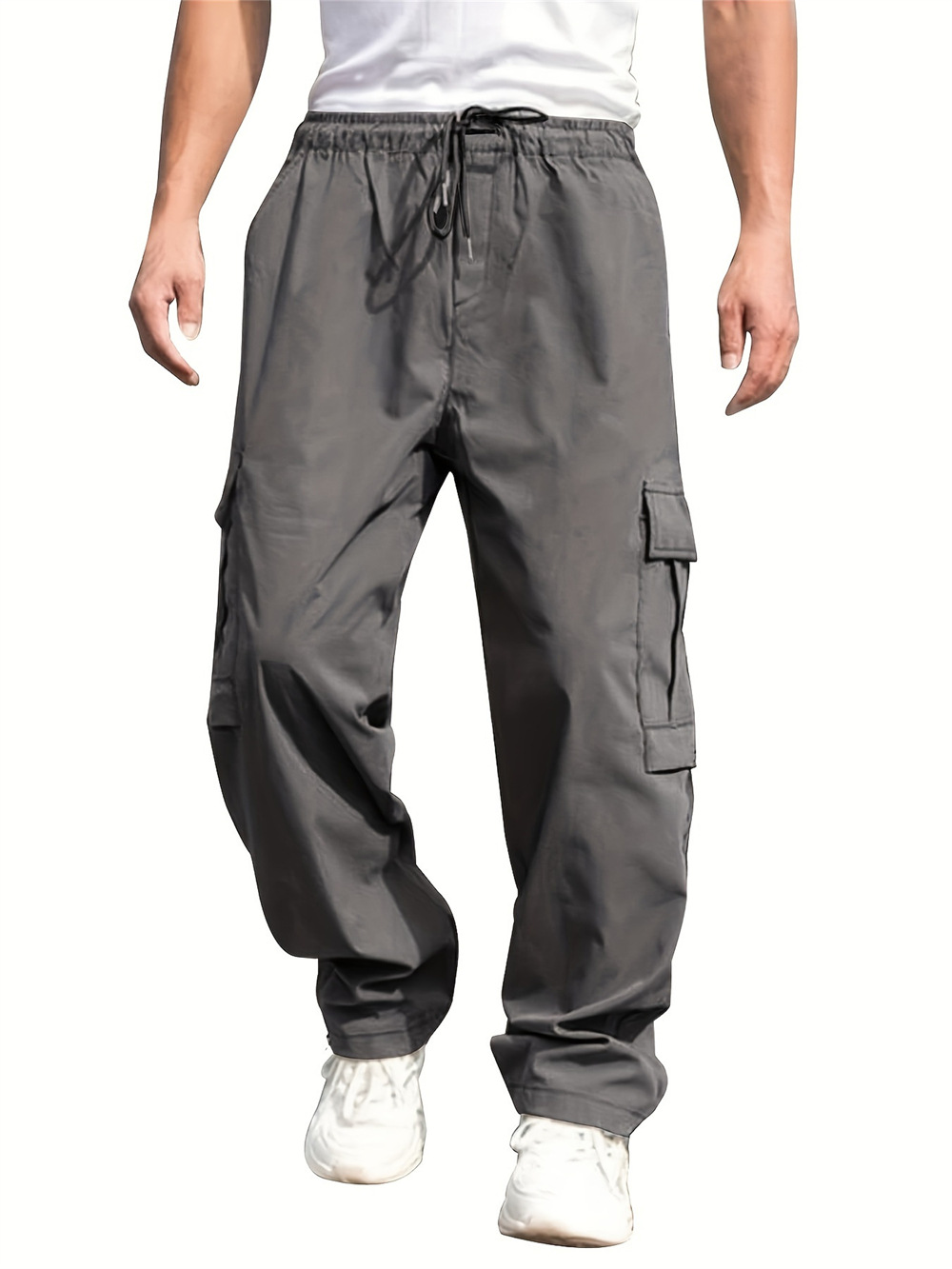 2024 Spring and Autumn Youth Casual Work Clothes Long Loose Straight Outdoor Sports Running Pants Men_voghion.com