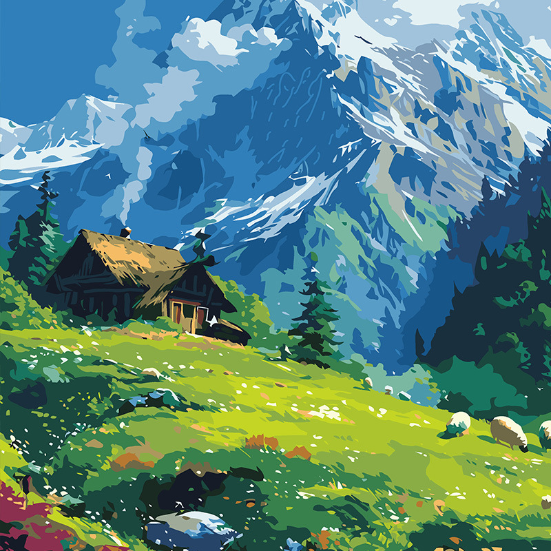 Diy pintura digital a mano dibujo a mano regalo de cumpleaños pintura de relleno de decoración de pintura creativa