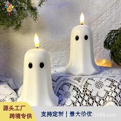 クロスボーダー新しいハロウィン電子キャンドルゴースト形状かわいい装飾品ハロウィン装飾シミュレーションキャンドルライト