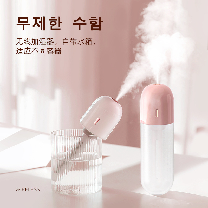 Magic Wand Humidifier Atmosphere Night Light Humidifier Desktop Car Office Bedroom Ornaments Humidifier Gifts