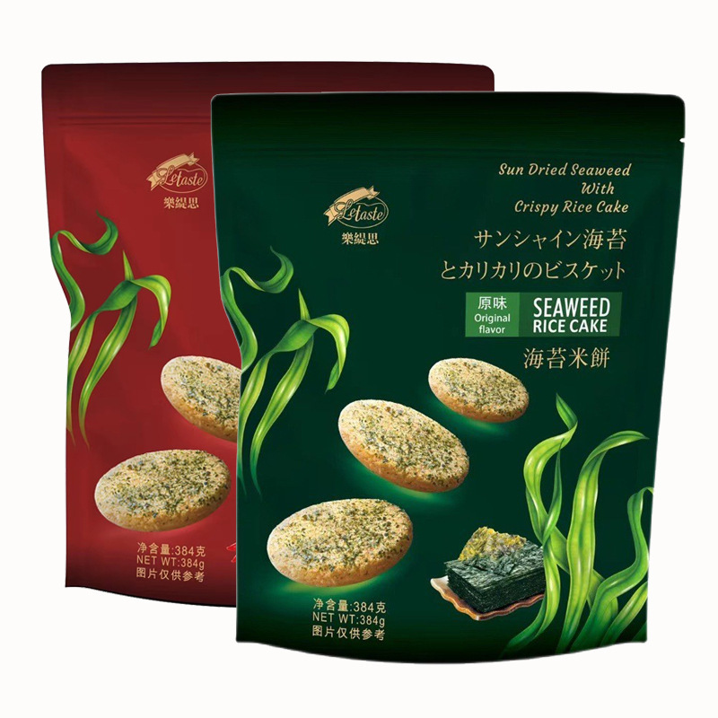 香港乐缇思原味辣味海苔米饼384g独立包装 整箱12袋