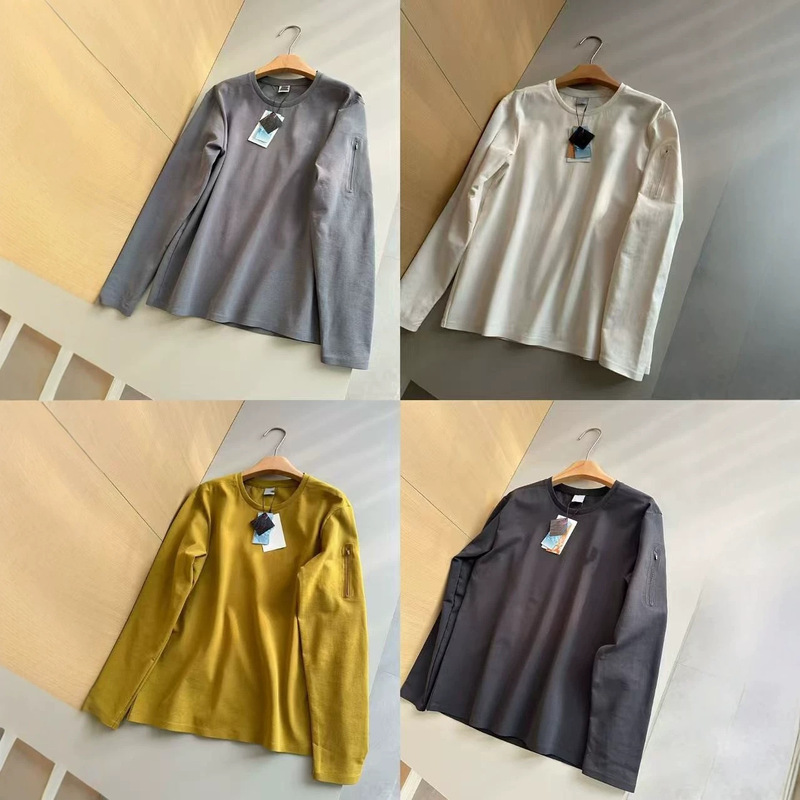 【081401】Autumn Men's Outdoor Casual Clothing Sun Protection Men's Heat-pressed Round Neck Long Sleeve T-shirt with Zipper on the Sleeve 【081401】Autumn Men's Outdoor Casual Clothing Sun Protection Men's Heat-pressed Round Neck Long Sleeve T-shirt with Zipper on the Sleeve