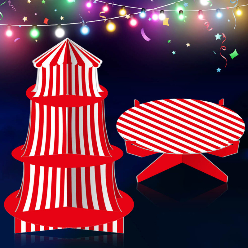 Nuevos productos transfronterizos de carnaval decoración de fiesta de carnaval para niños estantes de pastel de cumpleaños decoración de circo de carnaval