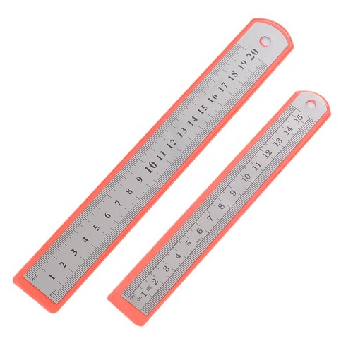 Stainless steel ruler student stationery steel ruler 20cm steel ruler steel ruler stainless steel ruler ruler metal ruler