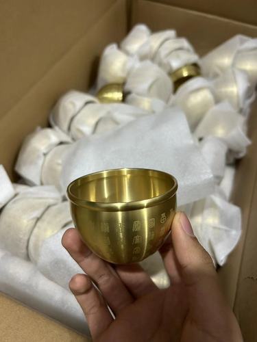 Pure brass rice jar Baifu cylinder cornucopia desktop small ornaments ashtray study room decoration Yiwu manufacturer wholesale