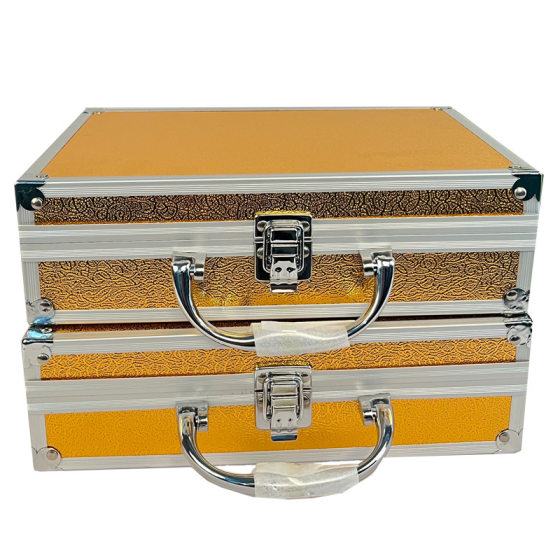In stock ear picking tool storage box multi-layer Nail Box aluminum alloy box portable anti-seismic ear picking toolbox wholesale