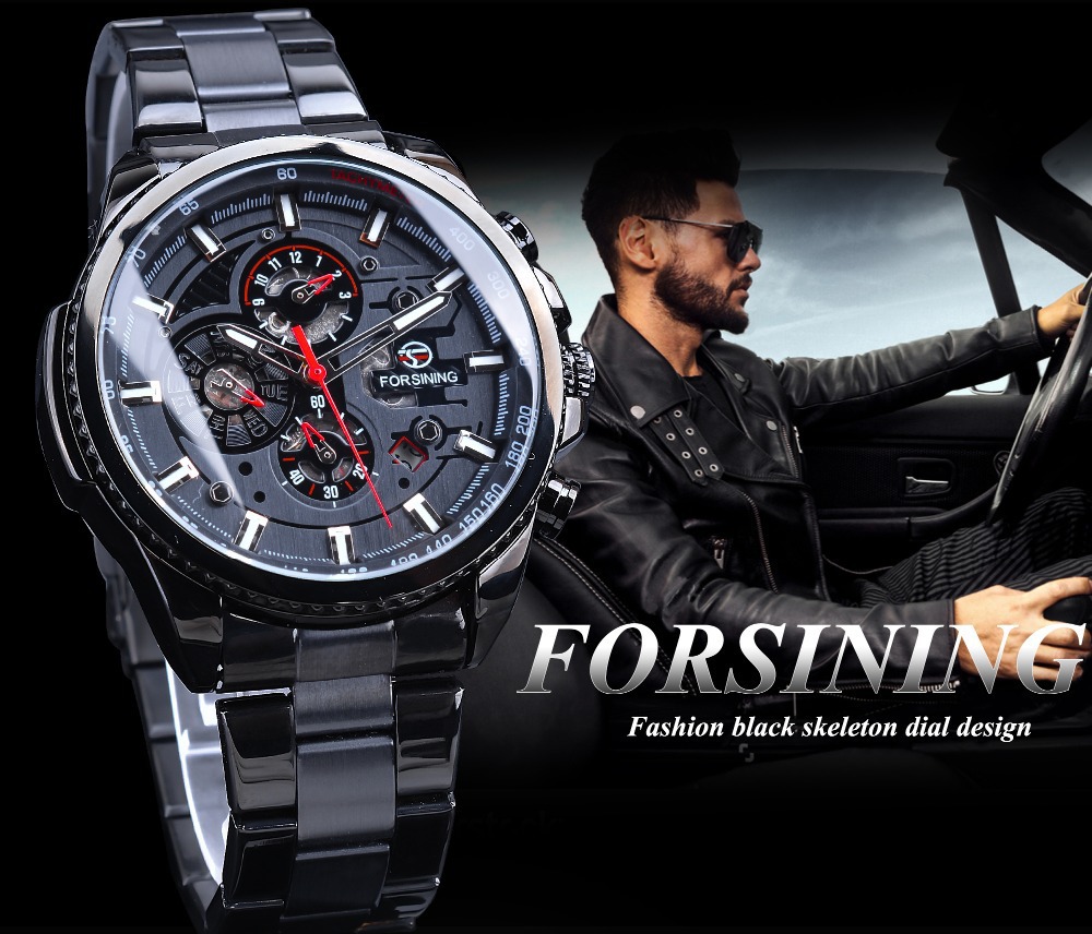 Men's Automatic Mechanical Watch Waterproof Stylish Design_voghion.com