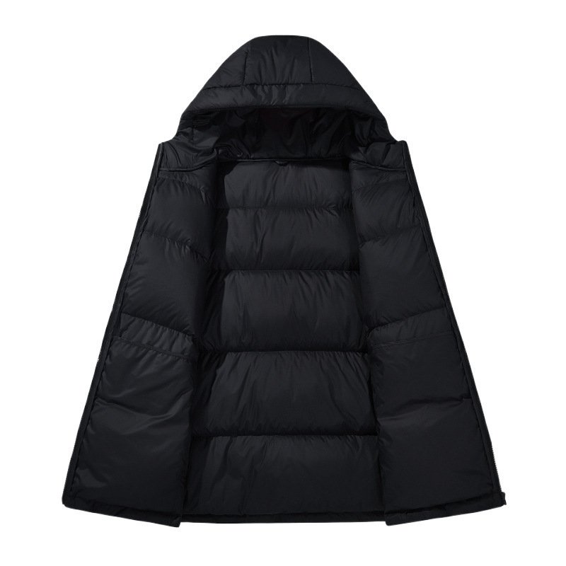 Nuevo estándar nacional 50 blanco de invierno chaqueta de plumón con capuchón chaqueta de pareja caliente de tamaño grande chaqueta de plumón transfronteriza