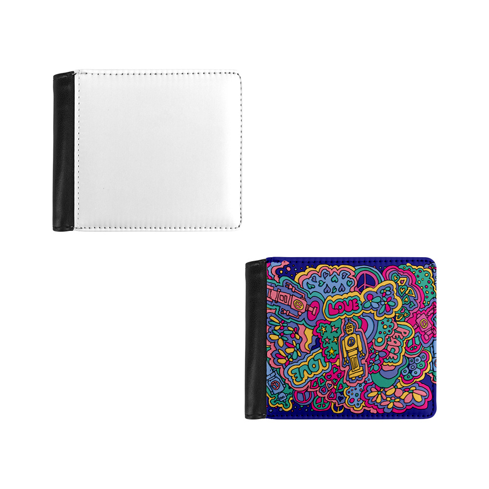 Fábrica directa de sublimación caliente en blanco billetera flip unilateral tarjeta de impresión portátil al por mayor