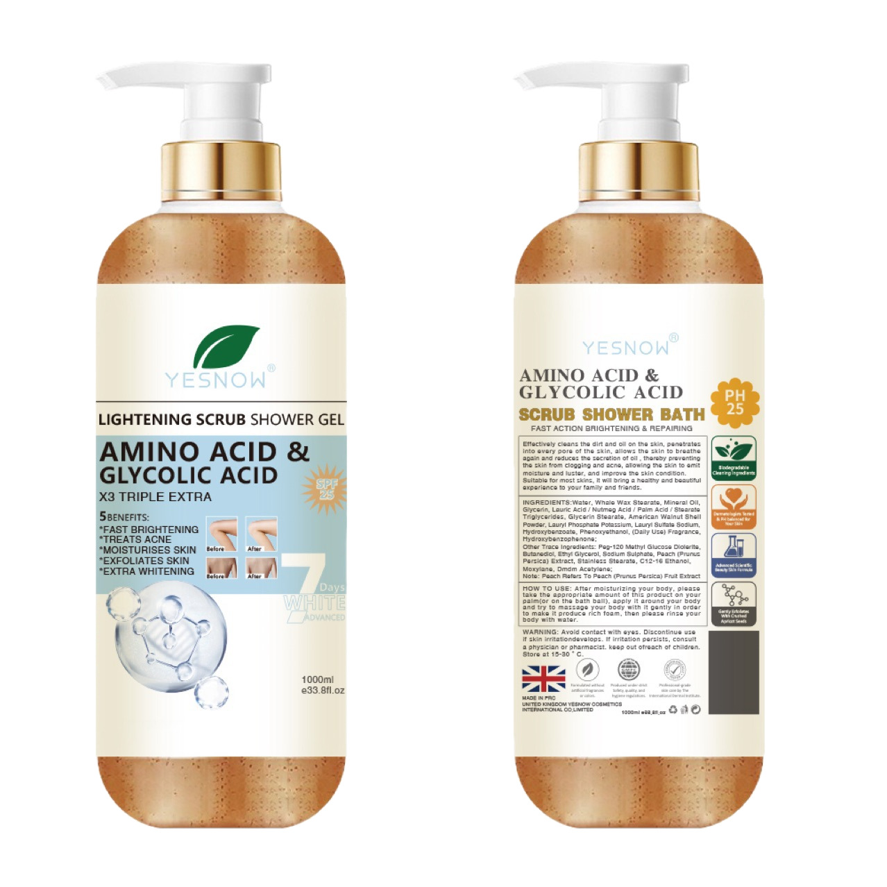 Gel de ducha exfoliante transfronterizo, piel sedosa, espuma, piel rica e hidratante, tonificante, suave y duradera 1000ml