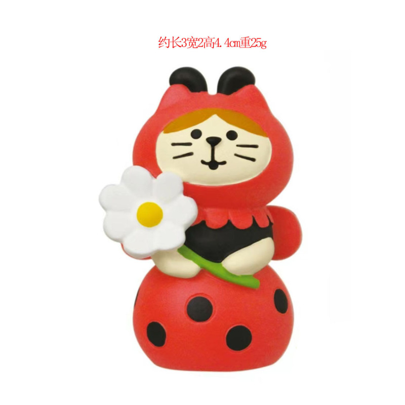 日本の猫デスクトップ装飾品 ZAKKA クリエイティブ漫画春の庭の装飾トレンディな DIY 樹脂工芸品装飾品|undefined