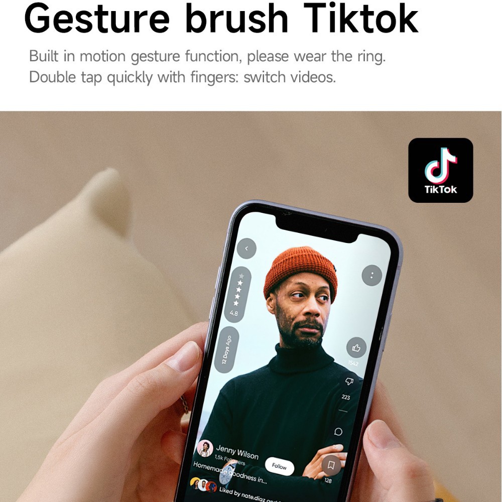 Anillo inteligente transfronterizo frecuencia cardíaca oxígeno sanguíneo sueño detección de salud tecnología negra Bluetooth pulsera deportiva puede cepillar video