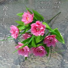 卸売家具、造花、田園風、束のシルクフラワー、牡丹の花、メーカーの7頭の新しい花