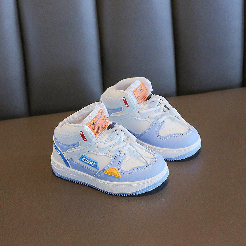 子供バスケットボールシューズ 2025 春と秋の革通気性ファッションスポーツシューズ男の子バックル耐摩耗性女の子カジュアルシューズ|undefined