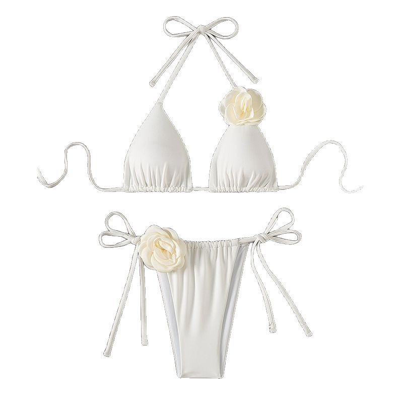 GraceChic GraceChic Foreign Trade New 3D Flower Bikini For Women European And American High-End Sexy Three-Point Swimsuit Set_voghion.com