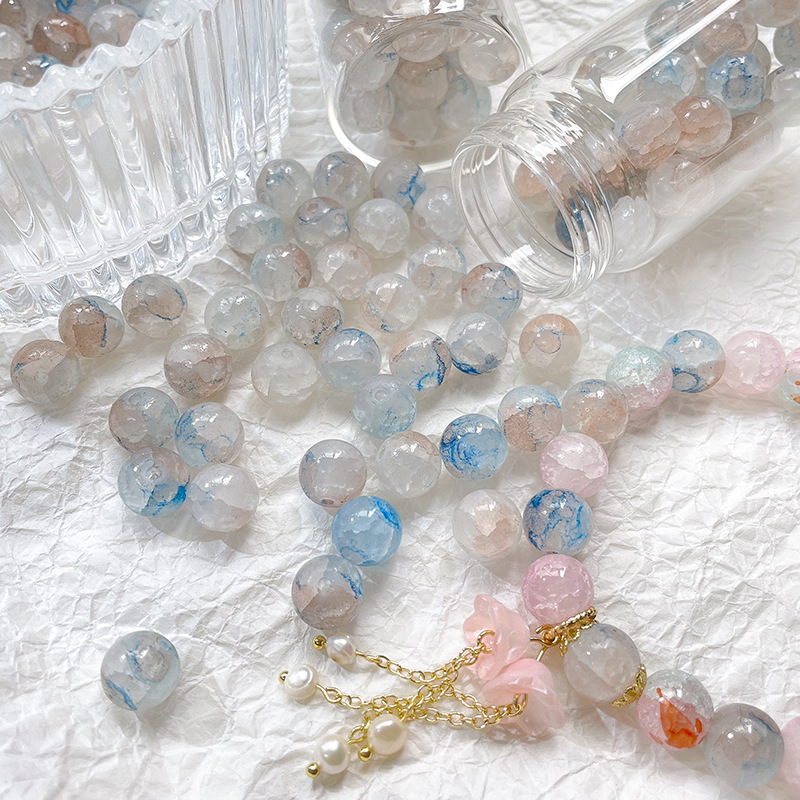 23g Weight Beads Jewelry Making Type DIY Jewelry Accessories Classification 10 Pieces Quantity glass Material Round Pattern Simple Style Style 10 Pieces Glass Round DIY Jewelry Accessories Beads 4