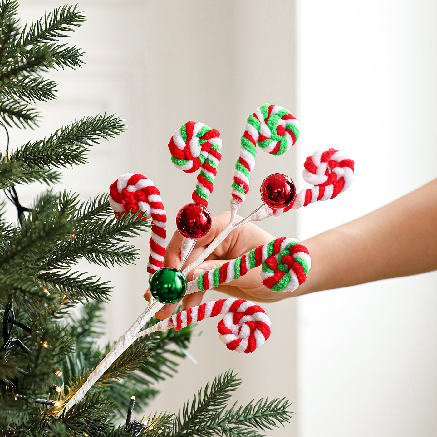 Nuevos dulces de espuma peluche Lollipop Gingerbread adornos decorativos árbol de Navidad arreglos de flores festivos