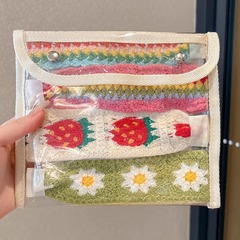 碎花针织法式刘海贴碎发魔术贴头发贴发带女不压发箍洗脸头箍头饰