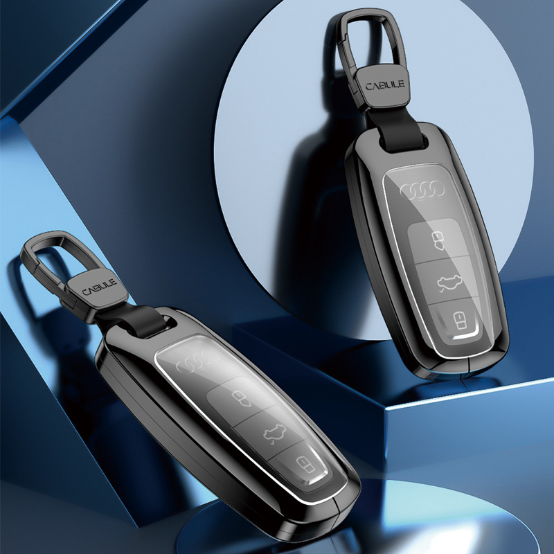 Specially Used For Audi Key Case Q5 Q7 A4 LA6 LR38 Car Metal Aluminum Alloy Key Shell Key Chain Case