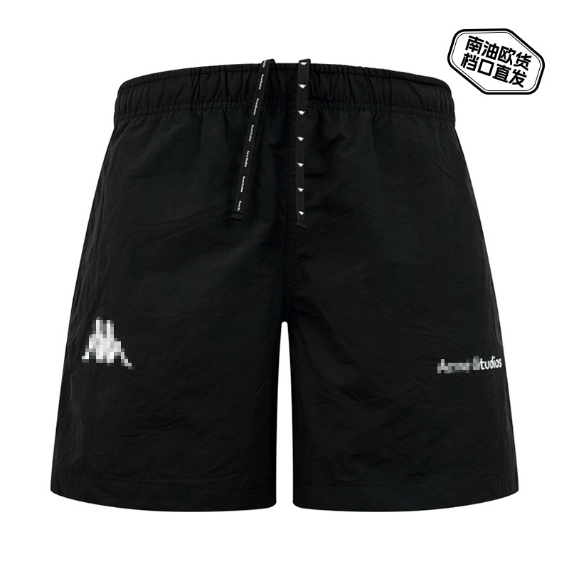 25As-K Logo Shorts Ice Silk Double Waist Embroidered Letters Stitching Quick-Drying Men's and Women's Sports Waterproof Running Quarter Pants