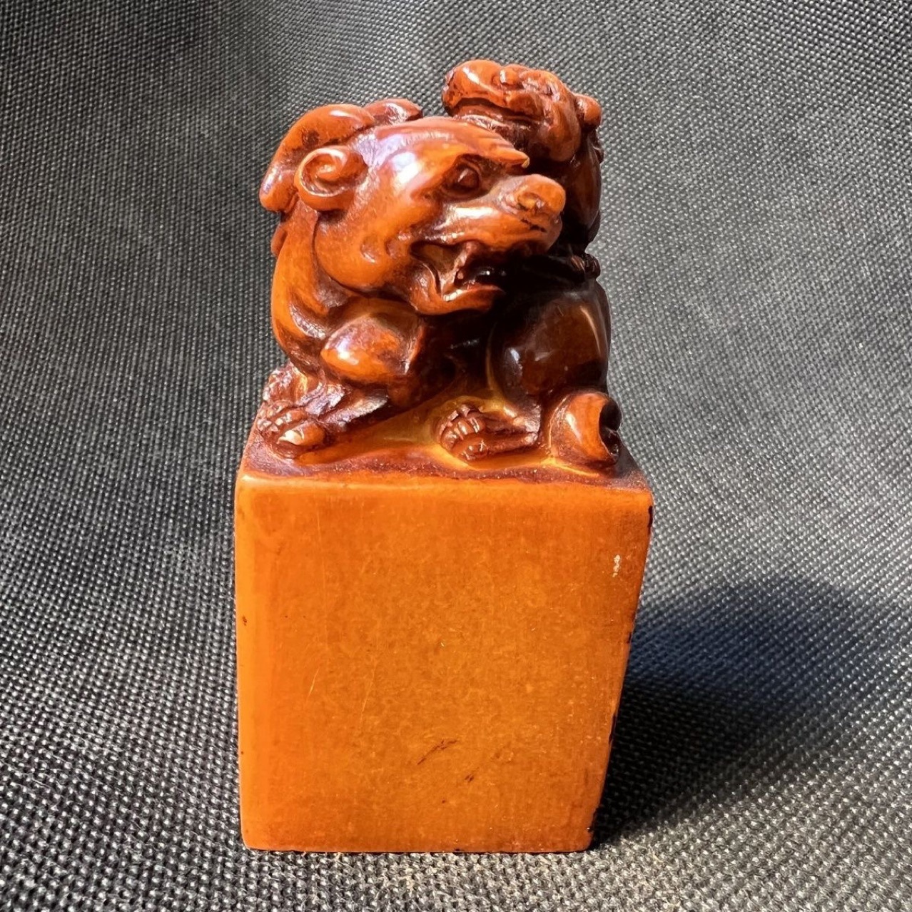 仿寿山石雕做旧芙蓉石双狮子印章风水玄关摆件玉石观赏奇石