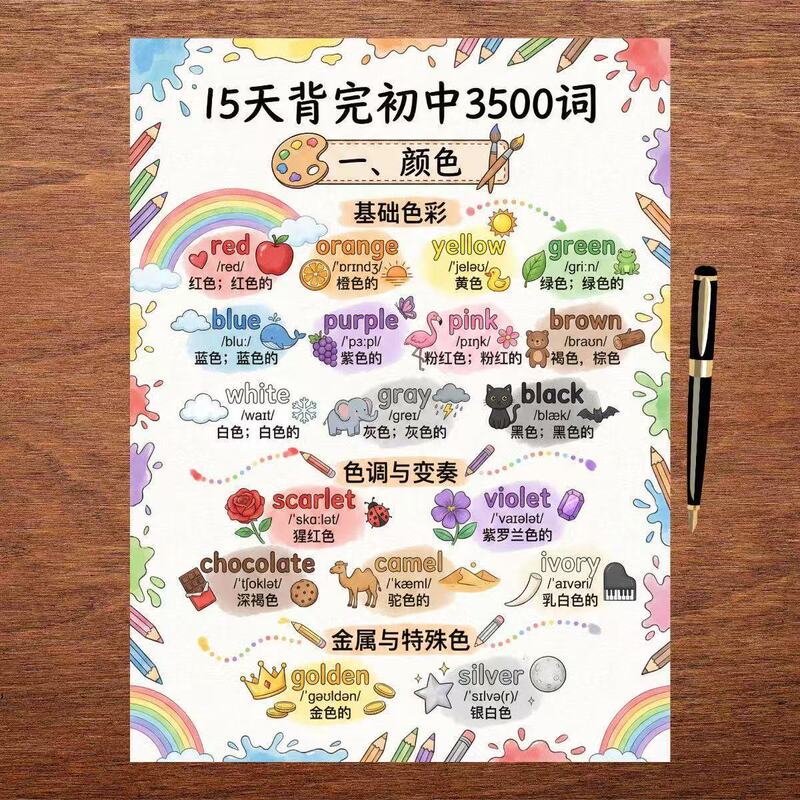 15-Day English Crash Course for Junior High School Students: Memorize 3500 Junior High School Vocabulary Words, a Collection of Fun Comics for All Stages of Junior High School, Notebook 15-Day English Crash Course for Junior High School Students: Memorize 3500 Junior High School Vocabulary Words, a Collection of Fun Comics for All Stages of Junior High School, Notebook