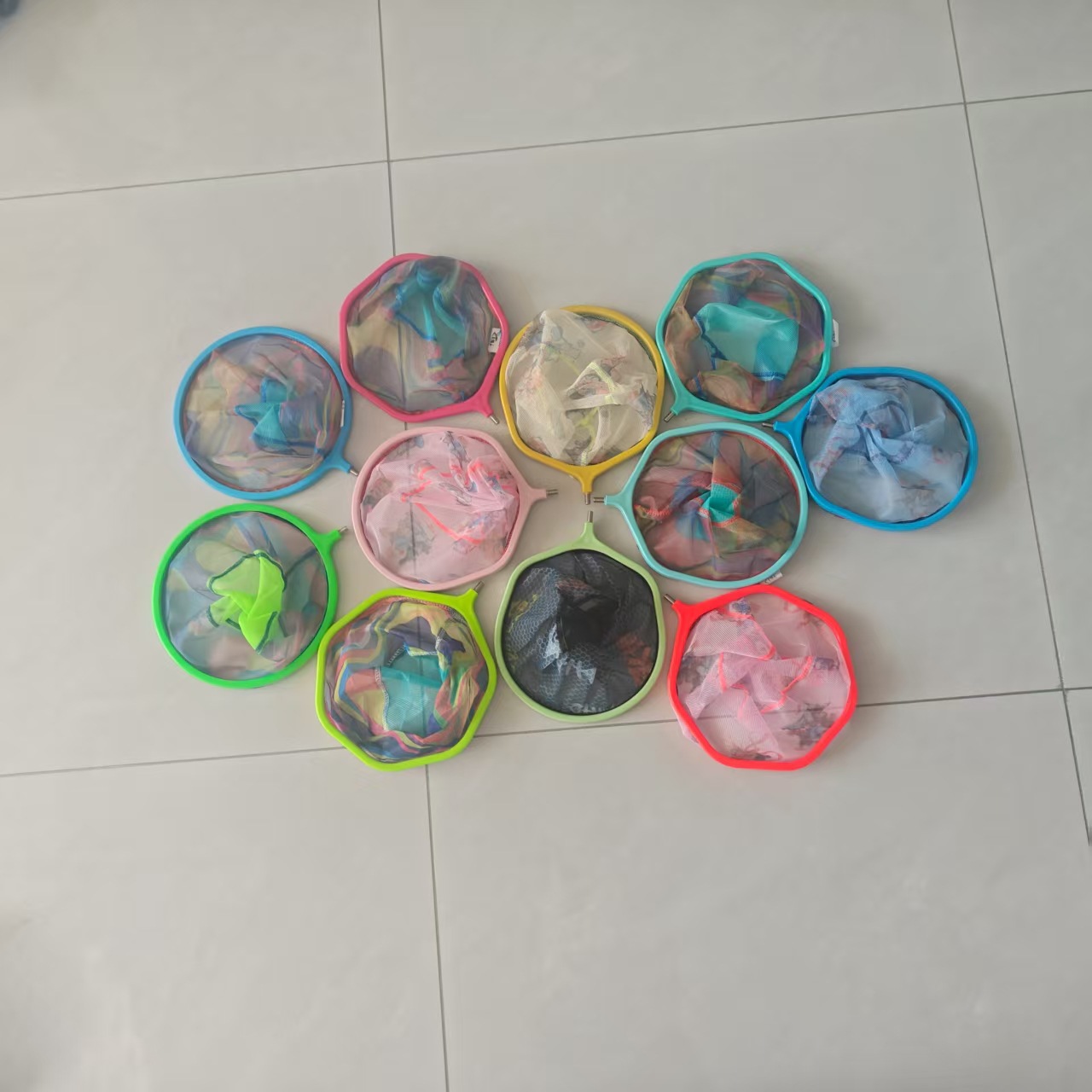 批发伸缩不锈钢抄网杆捞小鱼虾蝌蚪蝴蝶网兜捕虫网塑料渔网捞鱼抄