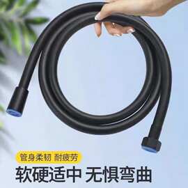 黑色PVC软管加厚花洒链接器防缠绕浴室热水器淋浴波纹管 掌柜推荐