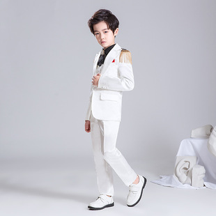 White children's suit suit Boy's suit three-piece suit boy model catwalk piano performance suit 2023 New