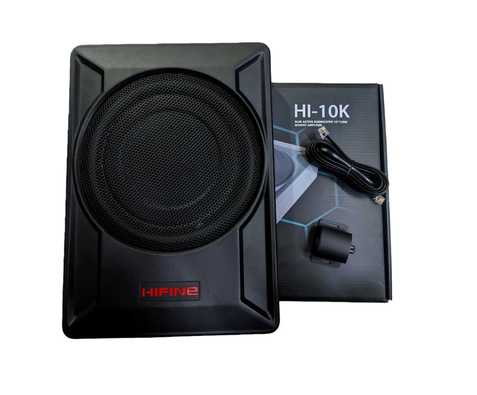 Hifine Car Subwoofer with Super Bass and High Power, 10inch Active Ultra-Thin Seat Audio System Modification