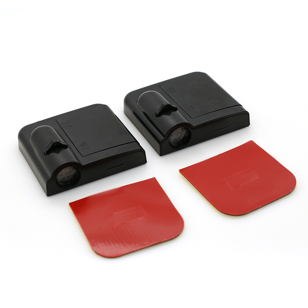 Auto LED puerta luz de bienvenida batería pegada inducción de apertura automática de proyección patrón de moda