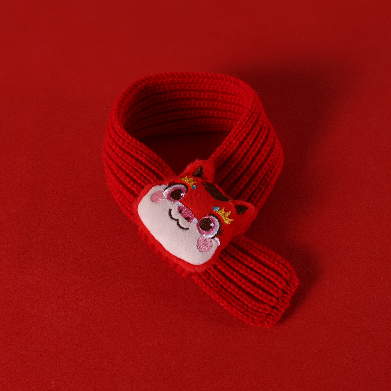 2026 año del caballo mascota muñeca de peluche poni bufandas de estilo de Año Nuevo festivo caricatura gato pequeño y mediano perro cordón collar