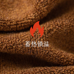 Men's Mid-Calf Socks for Autumn/Winter - 100% Cotton, Fleece Lined, Thickened, Plain Color, Long Length, Warm, Boneless, Ribbed