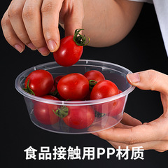 Round Disposable Straight-Shape Bowl for Soup, Noodles, Rice, Fruits, and Meals&mdash;Food-Grade, Thickened Plastic Soup Bowl with Lid