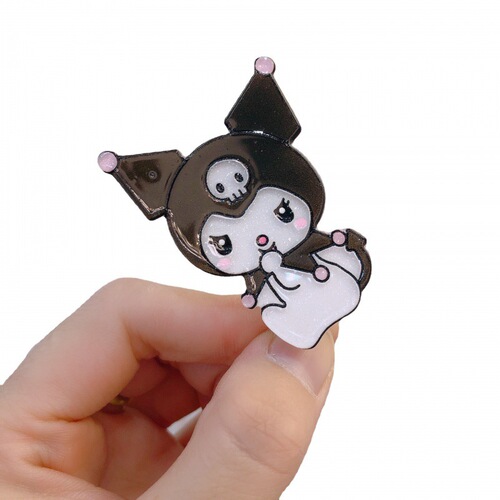 Kuromi headdress black sweet hairpin hairpin kuromi children's hair accessories cute girls acrylic glitter duck