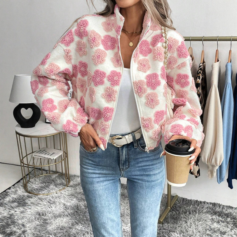 2025 Autumn and Winter New European and American Cross-Border Amazon Ebay Aliexpress Hot-Selling Jacquard Jacket Jacket