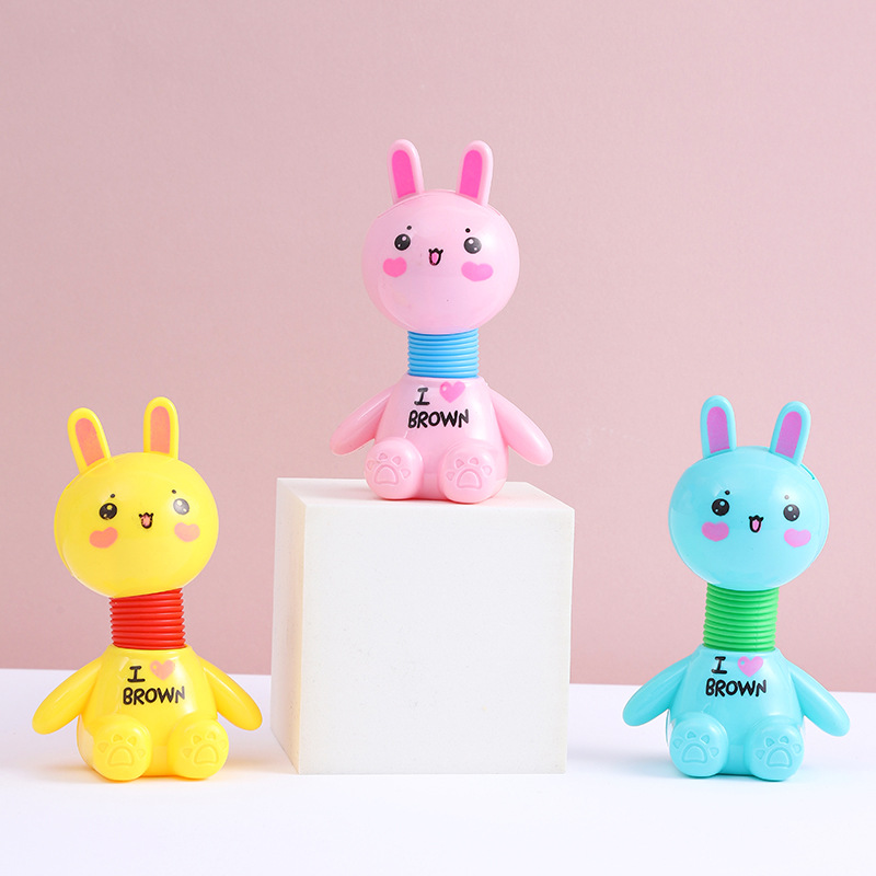 Conejo de estiramiento creativo Juguetes pequeños para niños Descompresión Regalos pequeños Premios de jardín de infantes Actividades navideñas Dibujos animados para niños y niñas