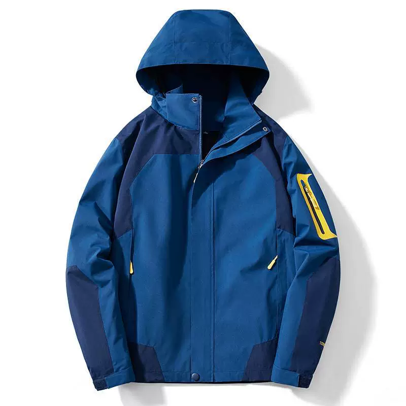 Осенний туристический съем removable windproof waterproof jacket, трёхвоя, увеличенная толщина
