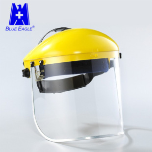 Agent Blue Eagle Pc Transparent Protective Visor Fc48 Anti-Liquid Splash Aluminum Edge Covered Head-Mounted