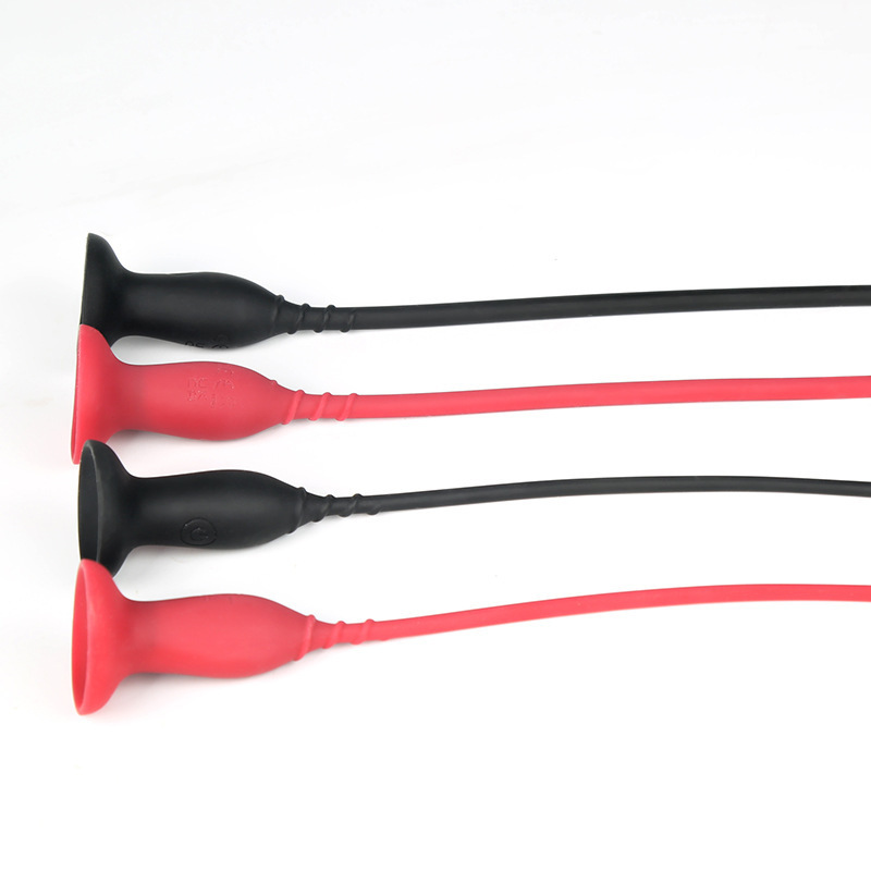 Electric Urethral Stimulator Rod, Silicone Sound Massager with Button Control, Black Large — detail image 1