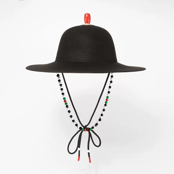 Ancient Costume big round hat flying fish clothing Hanfu hat Halloween martial arts style Jinyiwei black dome Ming big brim hat