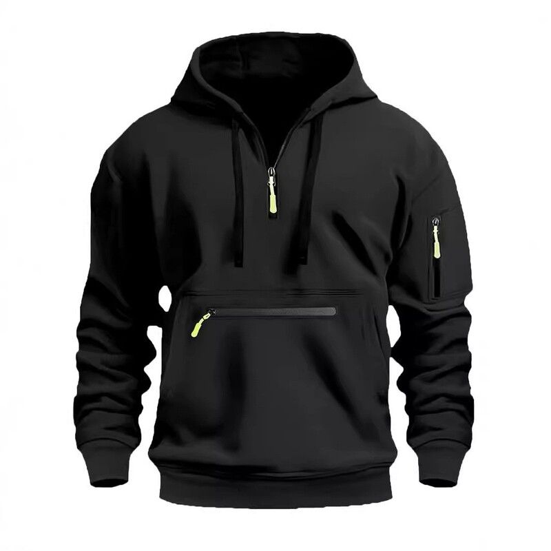 Cross-border European Size Autumn and Winter New Men's Hoodie Hoodie Zipper Multi-pocket Pullover Sports Casual Hoodie Sweater Cross-border European Size Autumn and Winter New Men's Hoodie Hoodie Zipper Multi-pocket Pullover Sports Casual Hoodie Sweater