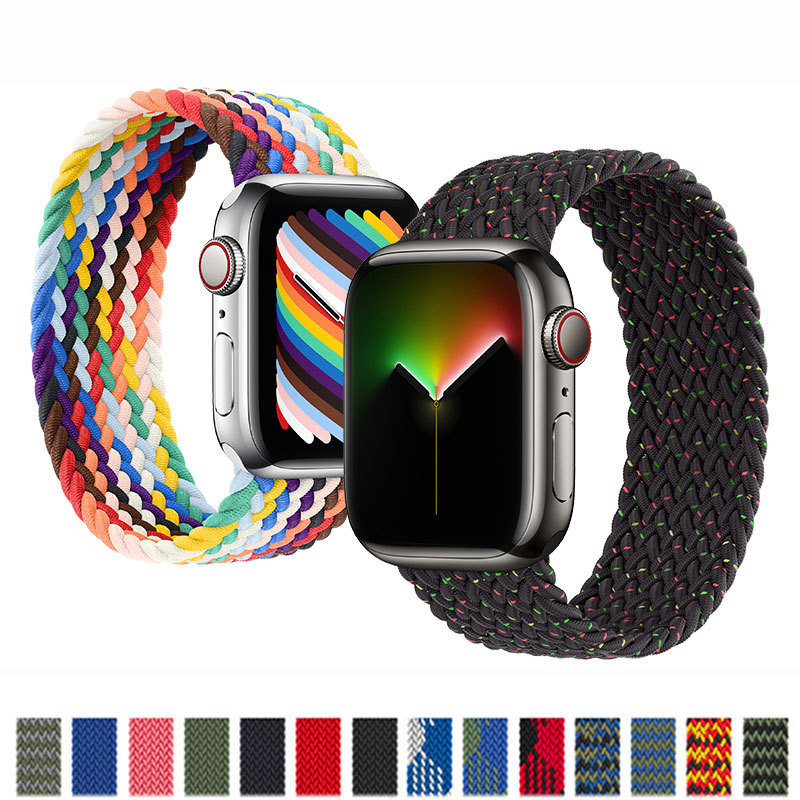 For Apple Watch iwatch8 nylon woven watch strap Apple Watch76/5/se/elastic wristband
