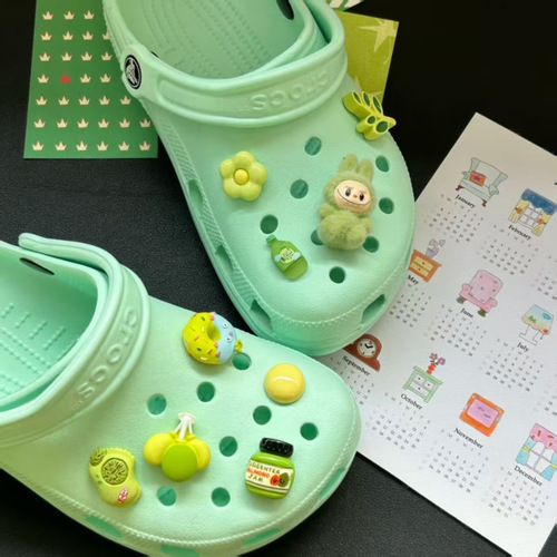 Labubu Shoes: Matching Pop Mart Cute Plush Cartoon Style Labubu Shoe Accessories with Bubble Mart Characters