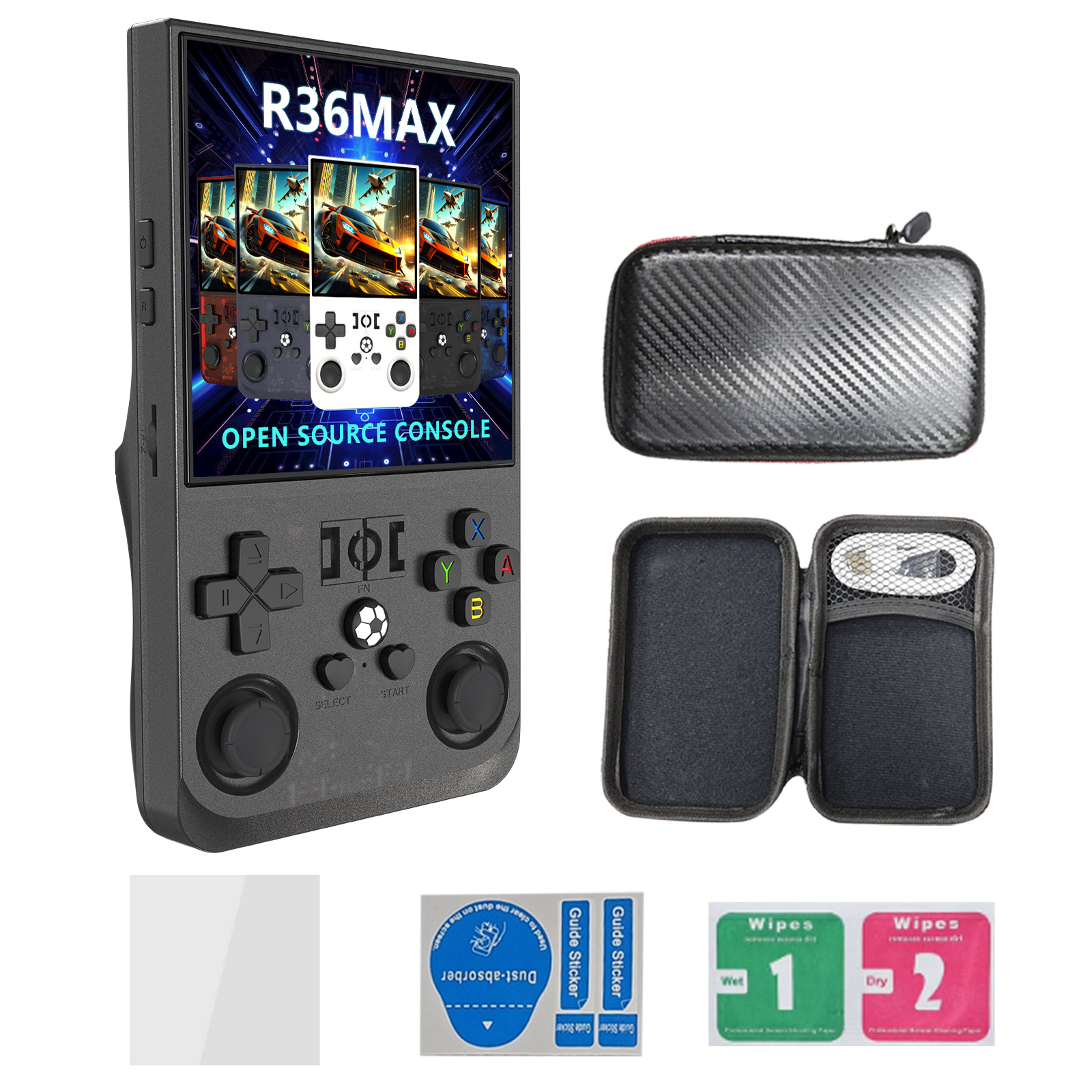 New Cross-Border R36 Max Open Source Handheld 4.0inch Game Console Portable Retro Arcade Game Nostalgic 3D Handheld